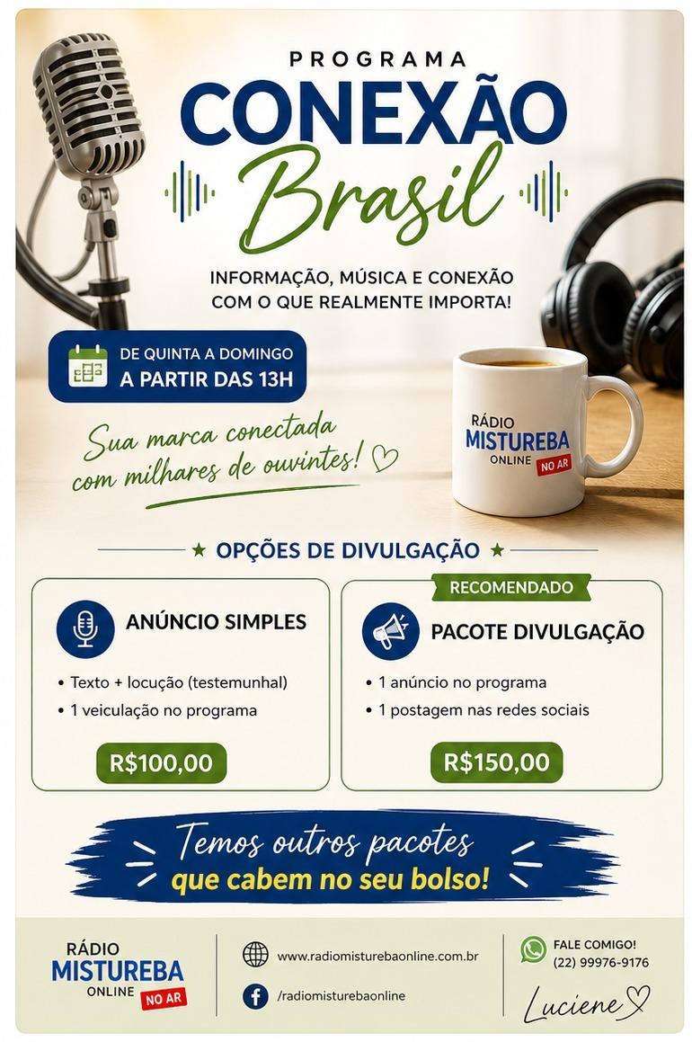 ALÔ PARA GALERA  PROGRAMA CONEXÃO BRASIL COM LUCIENE ROCHA 02 05 26