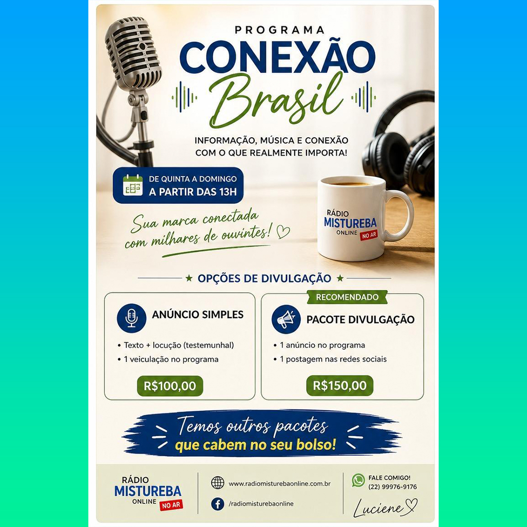 ALÔ PARA GALERA FINALEIRA PROGRAMA CONEXÃO BRASIL COM LUCIENE ROCHA 16 05 26