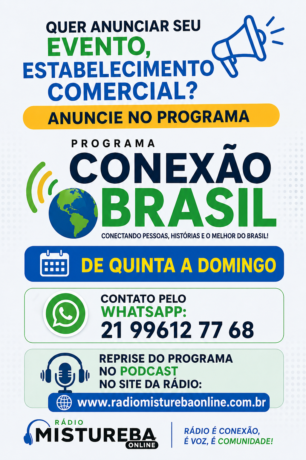 ALÔ PARA GALERA FINALEIRA PROGRAMA CONEXÃO BRASIL COM LUCIENE ROCHA 15 05 26